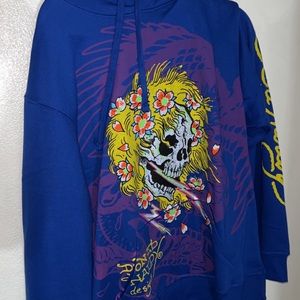 Blue Ed Hardy Hoodie